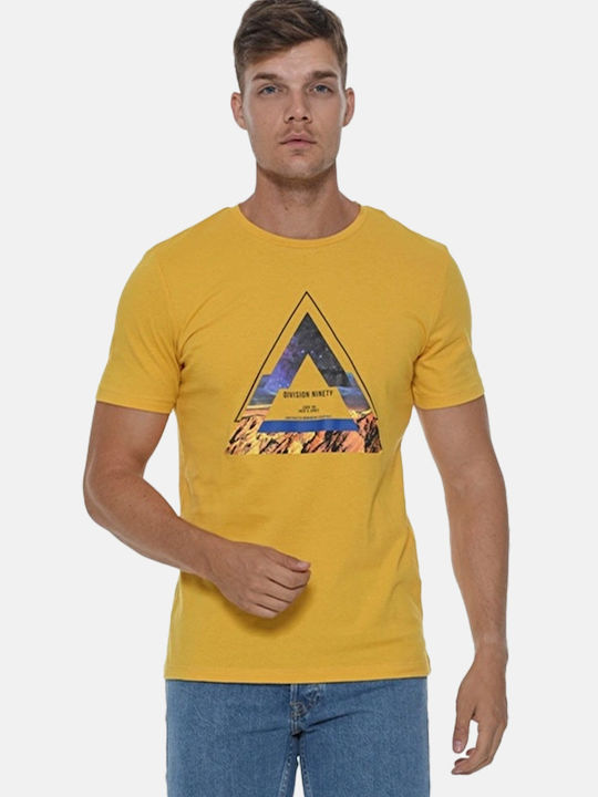 Jack & Jones T-shirt Bărbătesc cu Mânecă Scurtă Galben