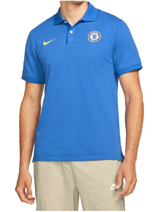 Nike Chelsea FC Ανδρική Μπλούζα Polo Κοντομάνικη Μπλε