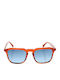 Hawkers Eternity Men's Sunglasses with Caramel Blue Plastic Frame and Blue Lens