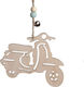 Christening Favor with Decorative Item Κρεμαστό Vespa made of Wood 48pcs