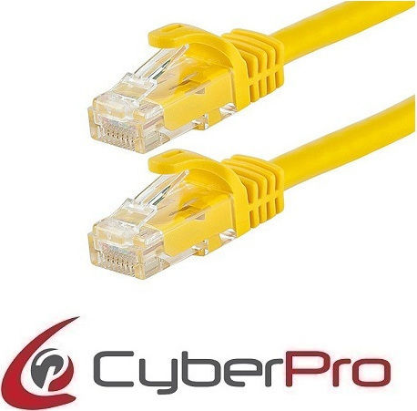 CyberPro U/UTP Cat.6 (Gigabit) Καλώδιο Δικτύου Ethernet 2m Κίτρινο