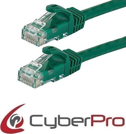 CyberPro U/UTP Кат.6 (Gigabit) Мрежов Кабел Ethernet 3м Зелен
