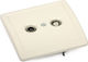 Alcad TV and Radio Antenna Socket in Beige color 67000