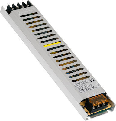 Τροφοδοτικό LED IP20 Ισχύος 150W με Τάση Εξόδου 24V 25.2x5.4x2.1cm 6.25A GloboStar