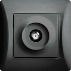 Lineme TV and Satellite Antenna Socket Terminal in Black color 50-00117-2