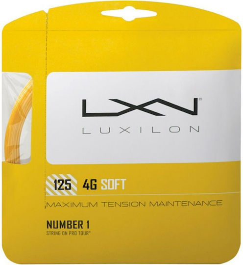 Luxilon 4G Soft Tennis Racket String Yellow 12.2m, Φ1.25mm