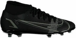 Nike Mercurial Superfly 8 Club MG Ψηλά Ποδοσφαιρικά Παπούτσια με Τάπες Μαύρα
