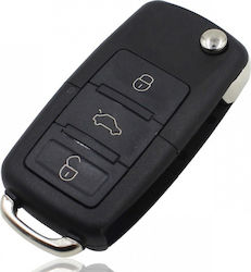 Carman Κέλυφος Κλειδιού Αυτοκινήτου Αναδιπλούμενο με 3 Κουμπιά για VW