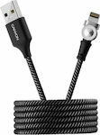 Canyon Braided USB to Lightning Cable Μαύρο 1m (CNS-CFI8B)