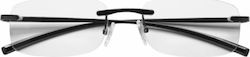 Silac 7097 Men's Reading Glasses +3.50 Black Metal