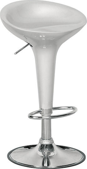 Табуретка Бар Disco с регулируема височина Silver 2бр 44x40x71-92см