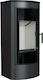 Kratki Koza Titan G R Metalic Soba pe lemne 11kW Negru