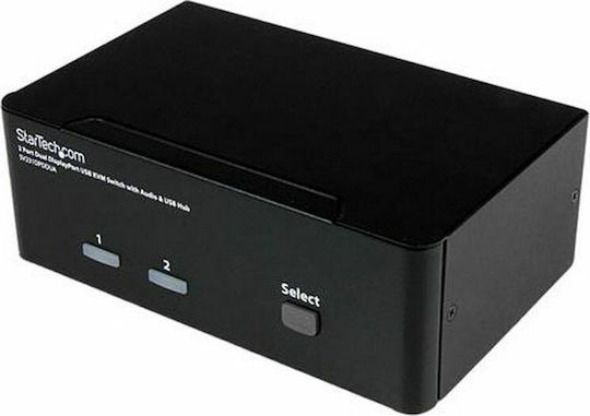 StarTech 2 Port Dual DisplayPort USB KVM Switch with Audio