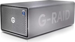 Sandisk G-RAID 2 Thunderbolt 3 / USB 3.2 Extern HDD 8TB 2.5" Negru