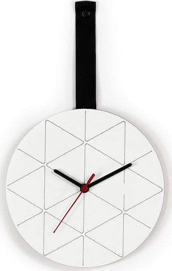 Fylliana Elmira Wanduhr Hölzernes Black/White Ø23cm