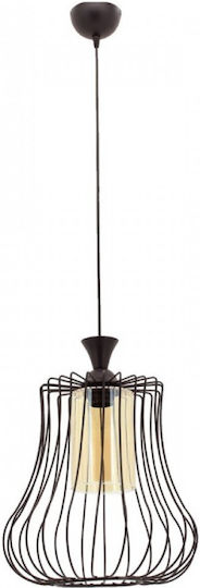 Klikareto Deren-L Hängelampe Schwarz Raster mit Fassung E27 30cm.