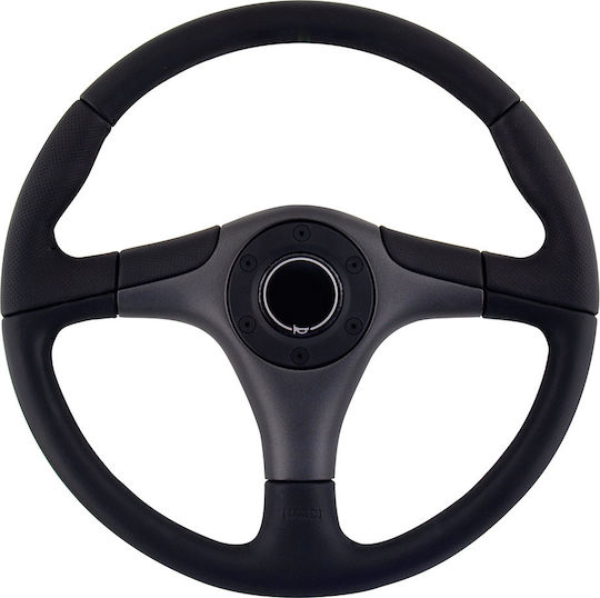 Nardi N.Z5 Three Spoke Car Steering Wheel with 36.5cm Diameter Black/Black