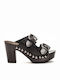 Vanna Suede Sandals Black