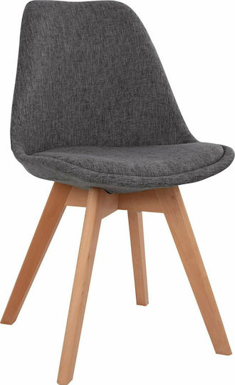 Vegas Dining Room Fabric Chair Grey Fabric 47x56.6x82cm