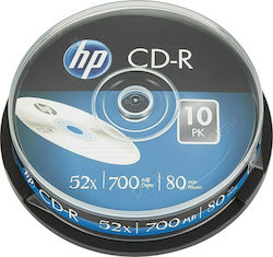 HP Εγγράψιμα CD-R 52x 700MB Cake Box 10τμχ