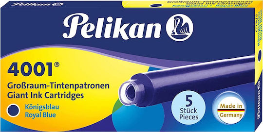 Pelikan 4001 5 Replacement Inks for Fountain Pen Blue 30ml