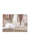 Pliabil Feel Pat pentru Copii Clasic Single Alb pentru Saltea 90x190cm