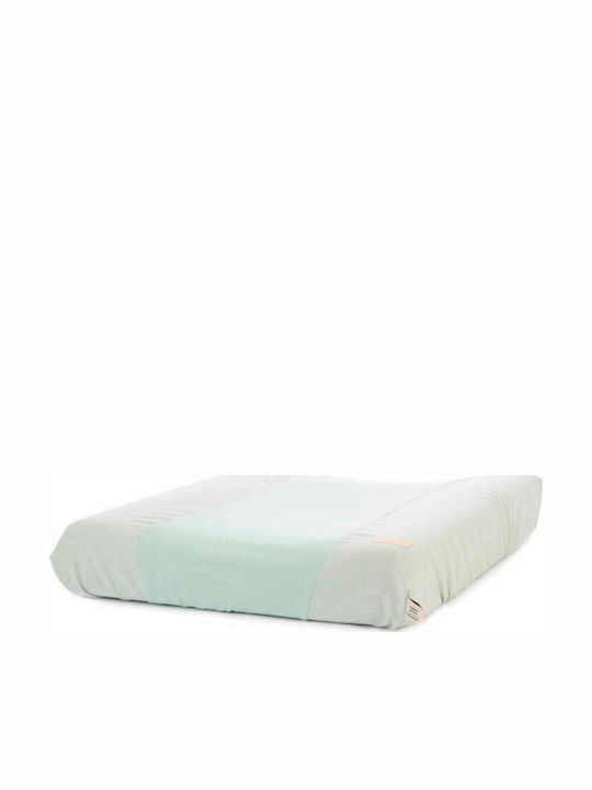 Nobodinoz Changing Pad Cover Calma made of Fabric White 70x50cm