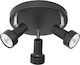 Rabalux Konrad Triple Spot with Socket GU10 in Black Color