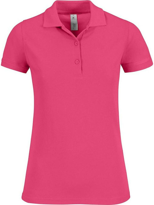 B&C Safran Timeless Γυναικείο Διαφημιστικό T-shirt Κοντομάνικο σε Φούξια Χρώμα