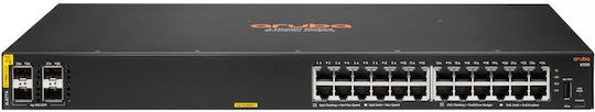 HP 6100 PoE Managed L2 PoE+ Switch με 24 Θύρες Gigabit (1Gbps) Ethernet και 4 SFP Θύρες