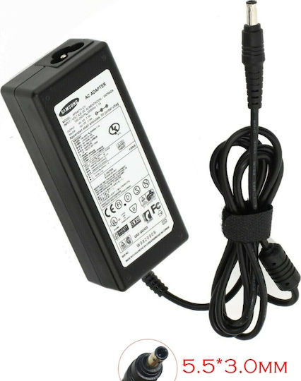 Samsung Φορτιστής Laptop 60W 19V 3.16A για Samsung χωρίς Καλώδιο Τροφοδοσίας