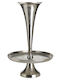 Inart Metallic Dessert Tower Stand with 2 Tiers Silver Ø40cmxY65cm