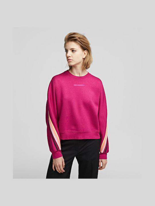 Karl Lagerfeld 215W1806 Women's Sweatshirt Fuchsia 215W1806-554