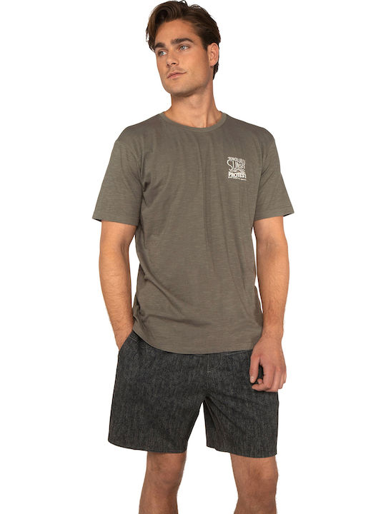 Protest Men's Short Sleeve T-shirt Grey Green