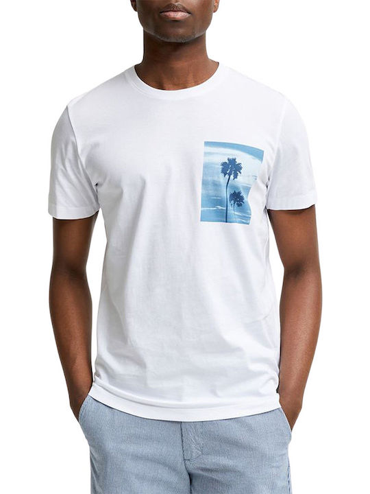 Selected Men's T-shirt Palm Trees Blue