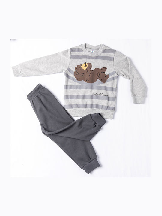 Dreams by Joyce Set Top & Bottom Kids Winter Pyjamas Gray