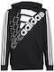 Adidas Kinder Sweatshirt mit Kapuze und Taschen Schwarz Logo