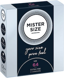 Mister Size Kondome Extra Fine Size 64mm Groß und dünn 3Stück