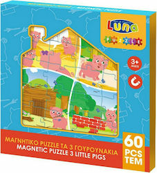 Παιδικό Puzzle Τα Τρία Γουρουνάκια 60pcs για 3+ Ετών Luna