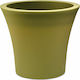 Plastona City 35 με Ρόδες Flower Pot with wheels 35x32cm in Green Color 10.11.0105