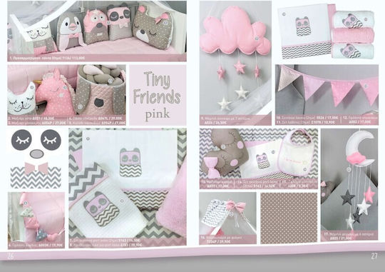 Baby Star Σετ Tiny Friends Ροζ 75x100εκ.