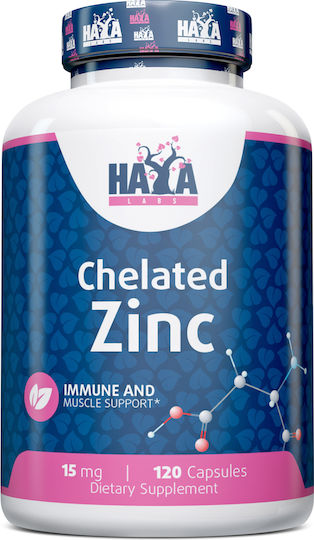 Haya Labs Zinc Chelat 15mg 120 Capsule