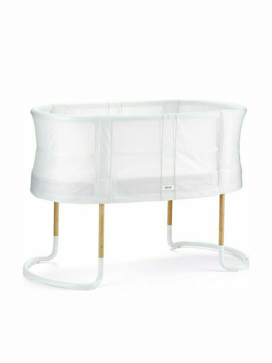 BabyBjorn Cradle with Mattress and Wheels White