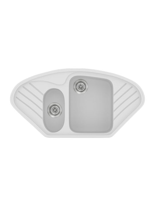 Sanitec Classic Ένθετος Νεροχύτης Γωνιακός Δεξι...