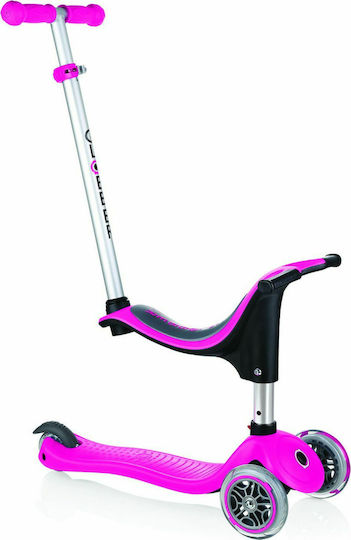 Globber Kids Scooter Go-Up Sporty 3-Wheel with Seat for 3+ Years Pink