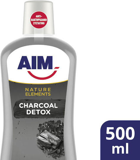 AIM Nature Elements Charcoal Detox Στοματικό Διάλυμα κατά της Πλάκας 500ml