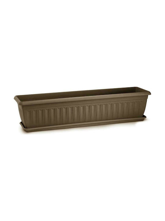 Plastona Corfu 400 Planter Box 100x17.5cm in Brown Color 10.04.0400BS