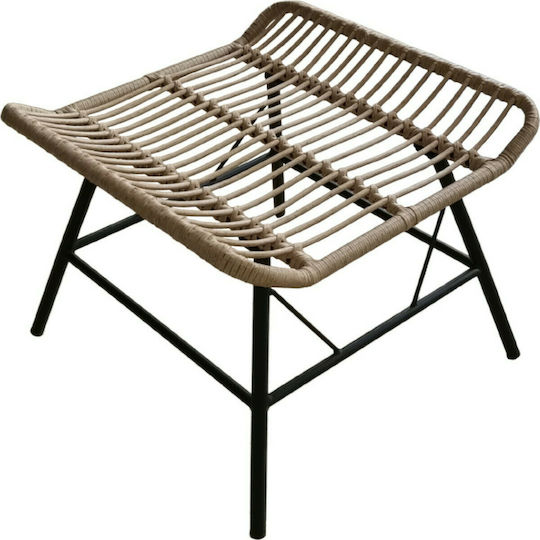 Градински Табурет Rattan Butterfly Натурален 58x59x47.5см
