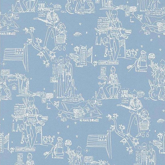 Fototapete Popier Peint Blau L1005xB53cm 1-58-36100701