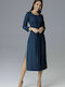 Figl M631 Midi Dress Long Sleeve Navy Blue 126024